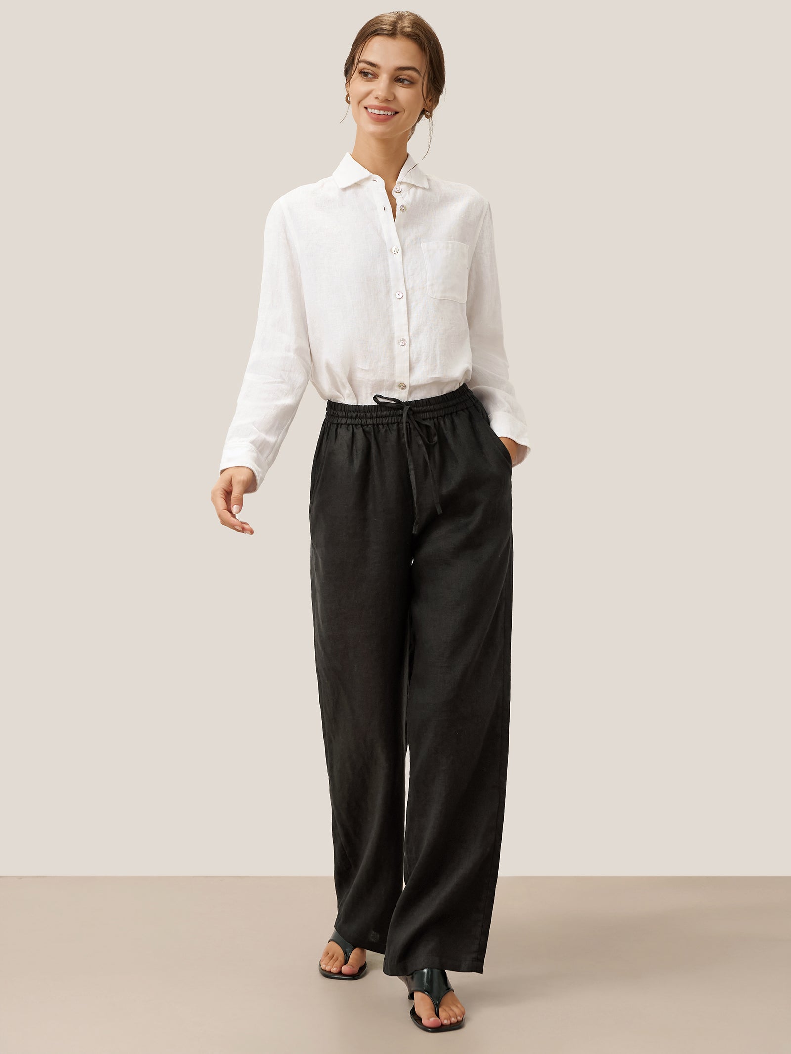 100% Linen Classic Pants LYON