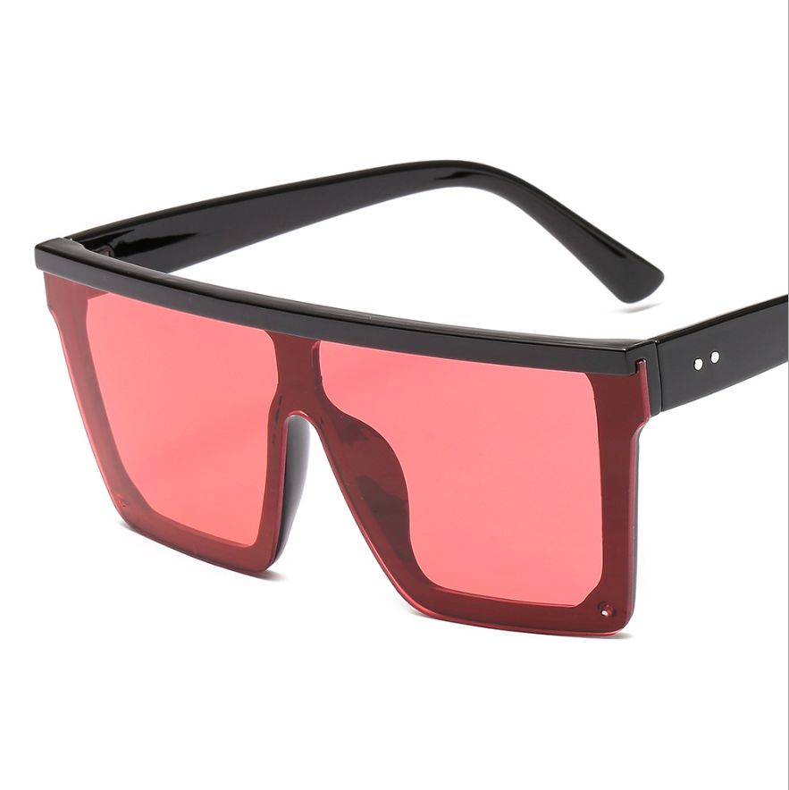 Vintage Women Black Sunglasses Oversized Square Classic Shaped Trendy Sunglasses Luxury Leopard Big Frame Style Sun Glasses For Female Fashion UV Protection Flat Lens Shades