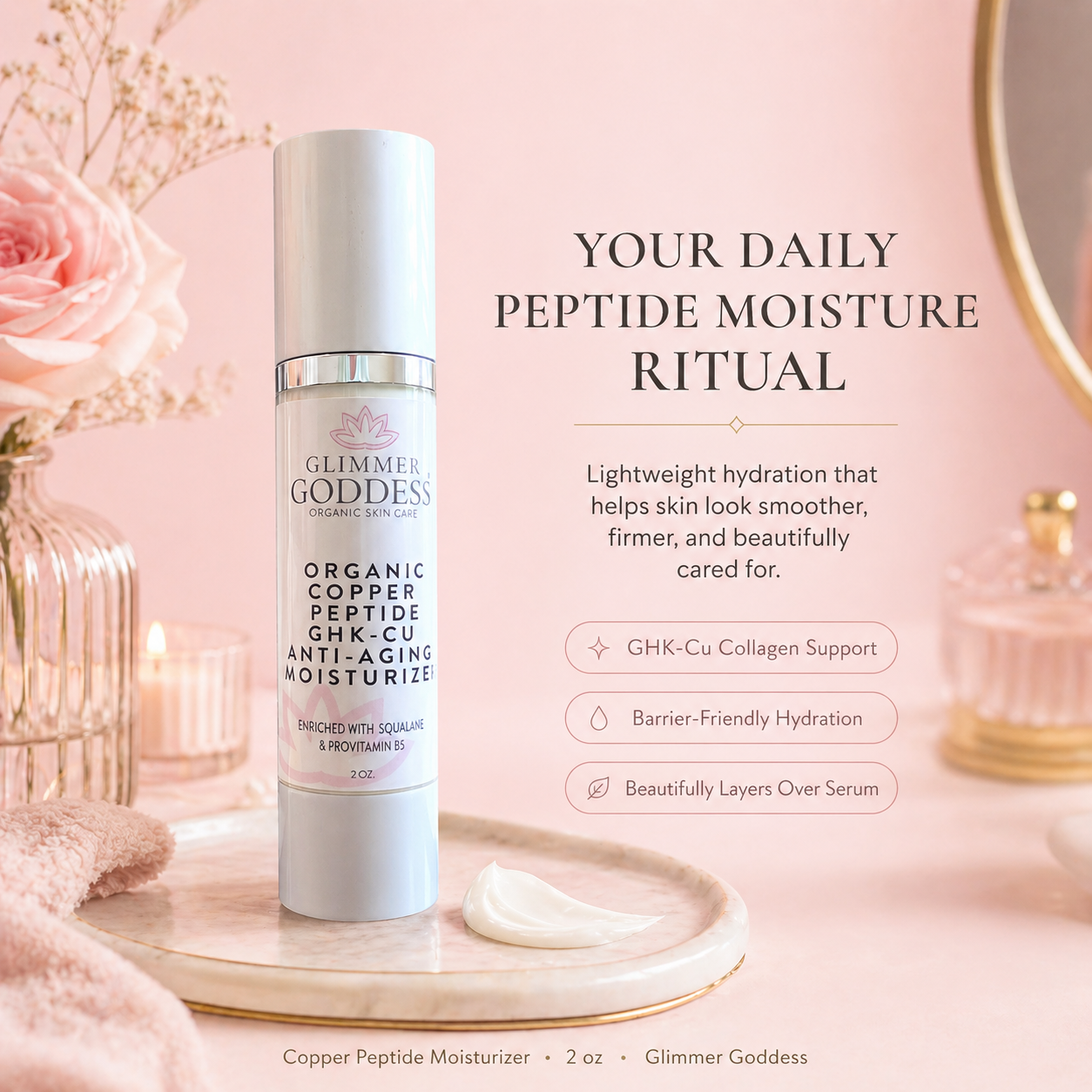 Organic Copper Peptide Moisturizer – Firming & Smoothing