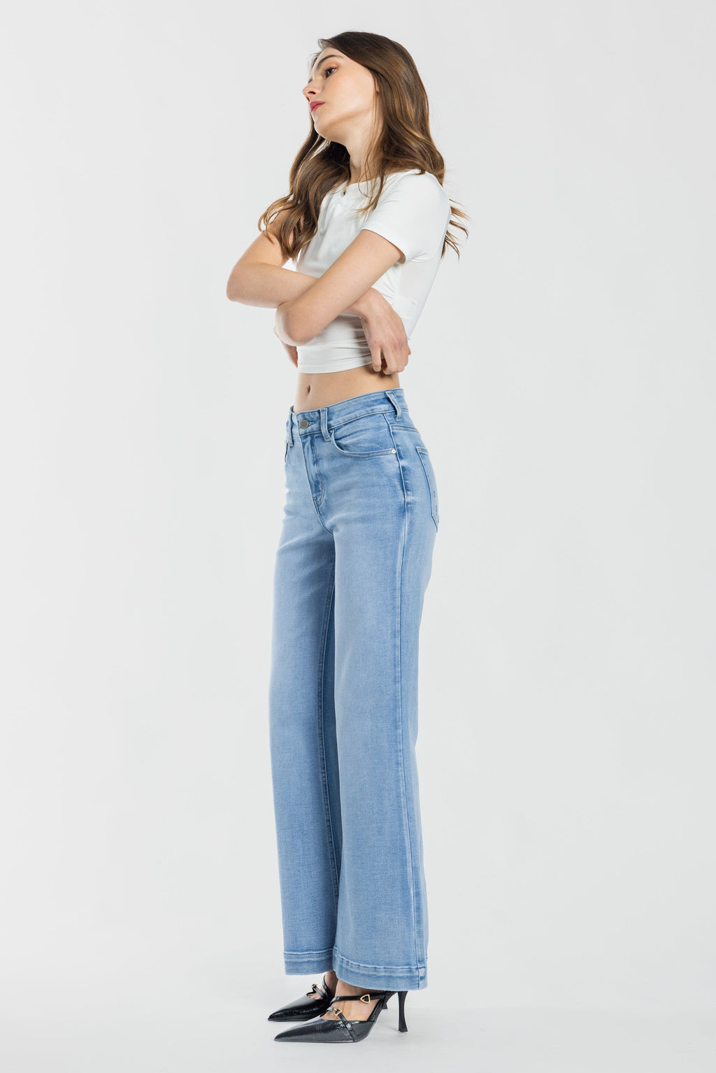 High Rise Wide Leg Jeans