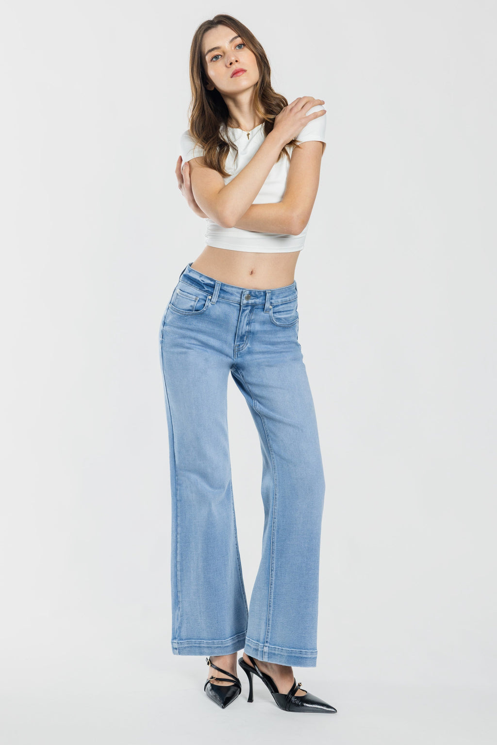 High Rise Wide Leg Jeans