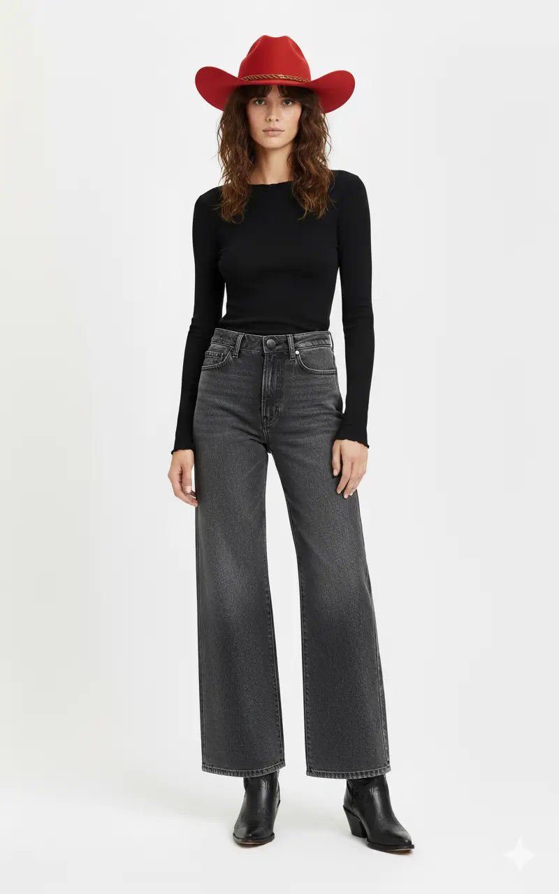 7 For All Mankind Ultra Luxe Ultra High Rise Jo Jeans -Night Out - Wide Leg