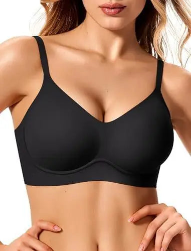Women's Jelly Bra Wire-free Seamless 3/4 Cup and Thin Molded Bra Soft Support Underwear Comfortable Push-up Bra