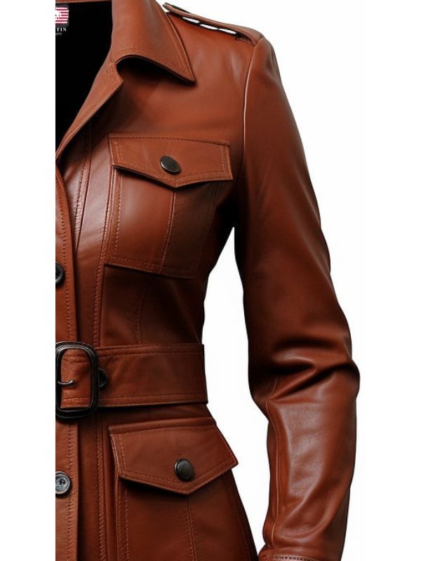 Women’s Brown Leather Coat – Elegant &amp; Timeless Outerwear